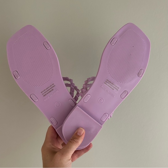 NIB Steve Madden Purple Skyler Studded Jelly Sandals Size 8 - Picture 8 of 8